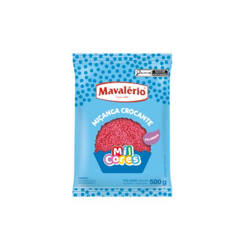 Mavalério Confeito Miçanga Rosa 500G