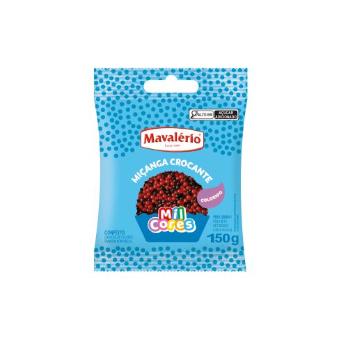 Mavalério Confeito Miçanga Preto E Vermelho 150G