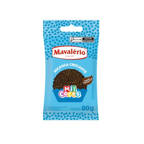 Mavalério Confeito Miçanga Chocolate 80G
