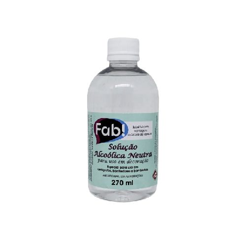Fab Solução Alcoólica Neutra Para Decoraçao 270 Ml