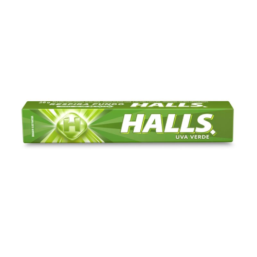 Bala Halls Sabor Uva Verde - Embalagem com 28G