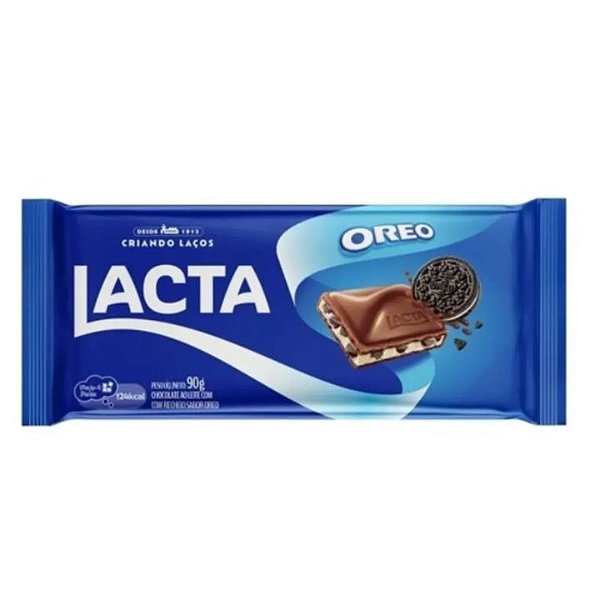 Chocolate Lacta Oreo Recheado - Tablete com 90G