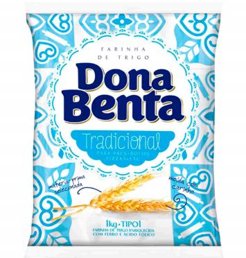 Farinha Trigo Dona Benta Tradicional Sem Fermento - 1KG