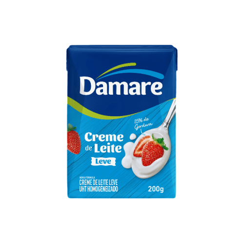 Creme de Leite Leve Damare - Embalagem com 200G