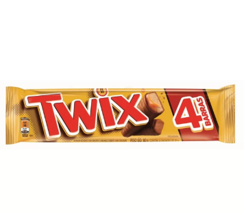 Chocolate Twix Original 4 Barras - Embalagem com 80G