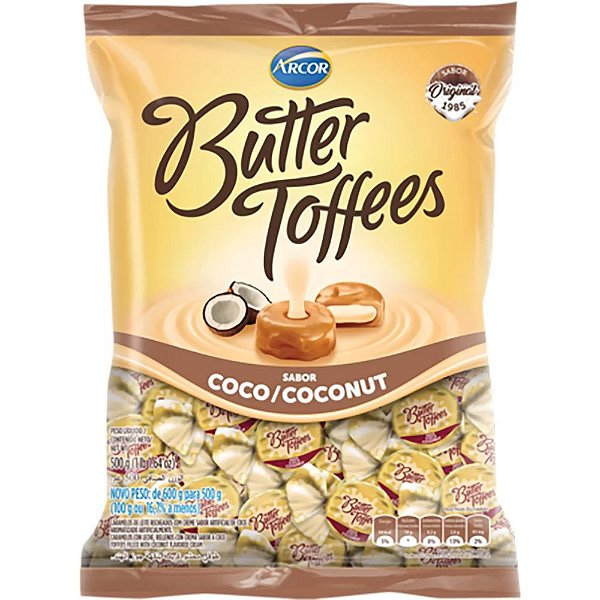 Bala Butter Toffees Coco Arcor -  100G