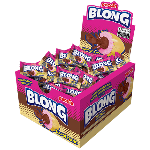 Chiclete Blong Sabor Napolitano - Embalagem com 200G