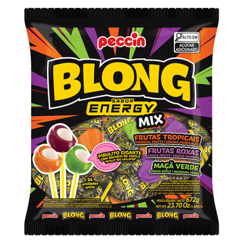 Pirulito Blong Energy Mix - Pacote com 672G