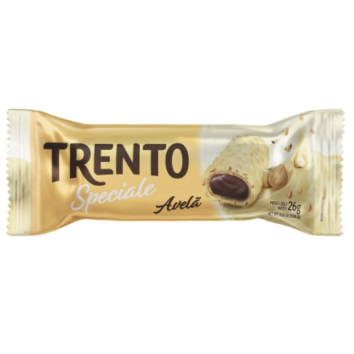 Chocolate Wafer Trento Speciale Branco - Embalagem com 26G