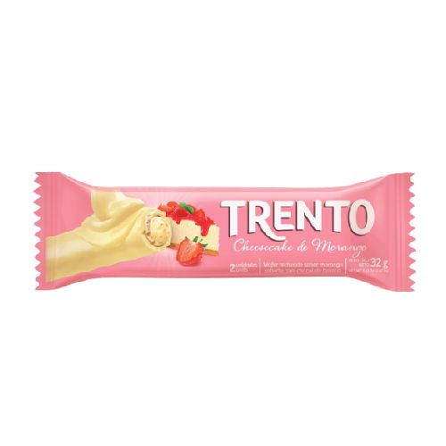 Wafer Trento Cheesecake De Morango 32G