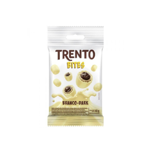 Wafer Trento Bites Branco - Dark - Pacote com 40G