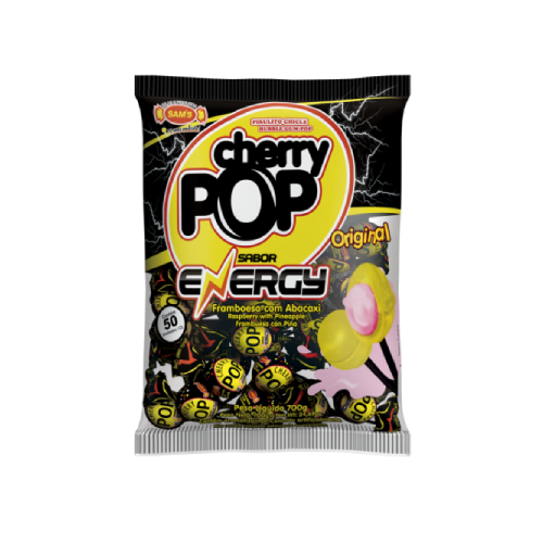 Pirulito Cherry Pop Energy 700G