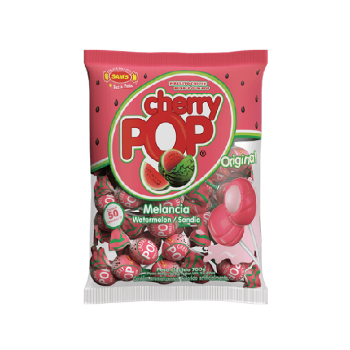 Pirulito Cherry Pop Melancia 700G