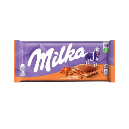 Chocolate Milka Recheado Caramel - Embalagem com 100G