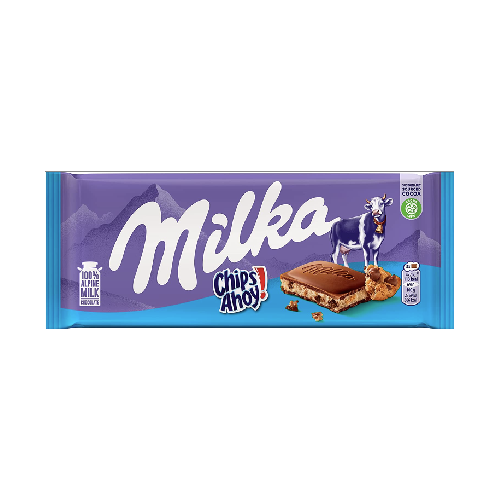 Chocolate Milka Chips Ahoy - Embalagem com 100G