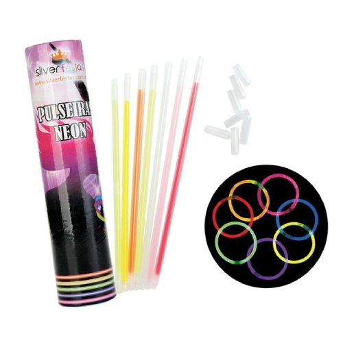 Pulseiras Neon - Tubo com 50 Peças
