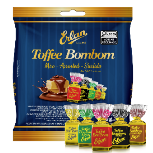 Bombom Toffee Sortido - Embalagem com 500G