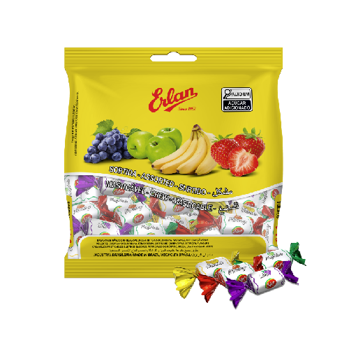 Erlan Bala Mastigável Sortida 500G