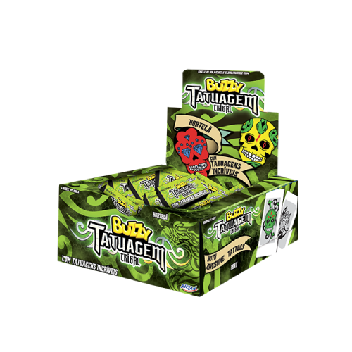 Chiclete Buzzy Tatuagem Tribal Hortelã 400G