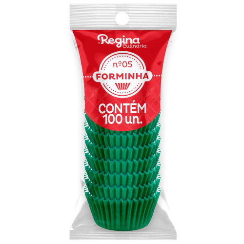Forminha Papel Regina Nº 05 Verde Escuro - Embalagem com 100 UN