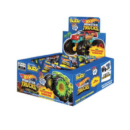 Chiclete Buzzy Hot Wheels Menta Polar 360G