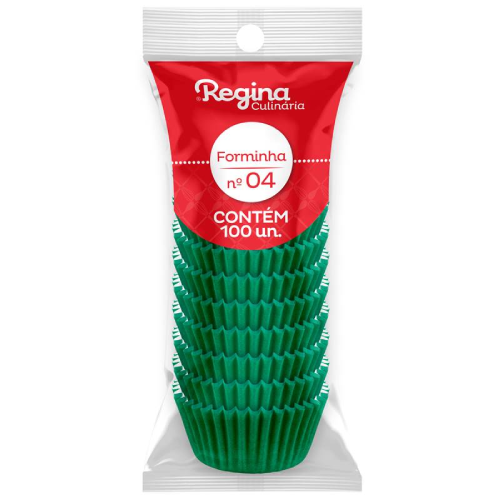 Forminha Papel Regina Nº 04 Verde Escuro - Embalagem com 100 UN