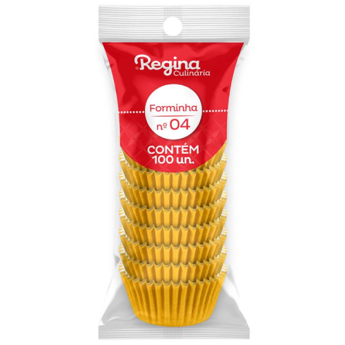 Forminha Papel Regina Nº 04 Amarela - Embalagem com 100 UN