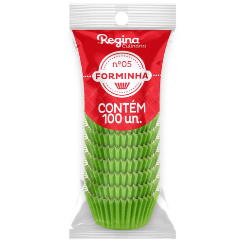 Forminha Papel Regina Nº 05 Verde Limão - Embalagem com 100 UN