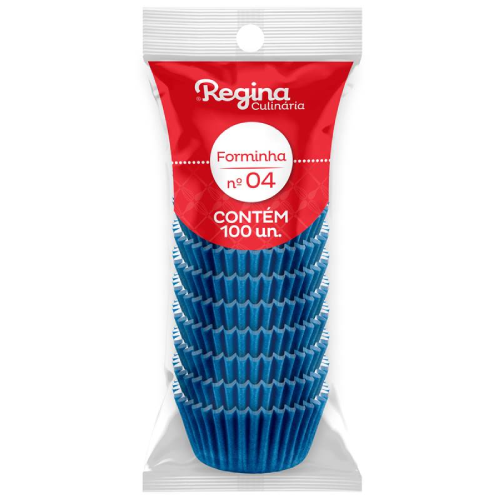 Forminha Papel Regina Nº 04 Azul Royal - Embalagem com 100 UN