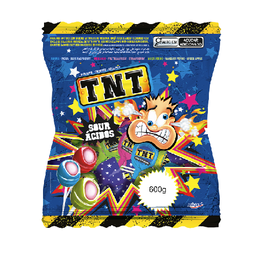 Pirulito Pop Mania Tnt Ácidos - Pacote com 600G
