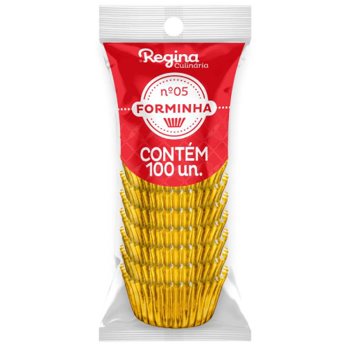 Forminha Laminada Regina Nº 05 Ouro - Embalagem com 50 UN