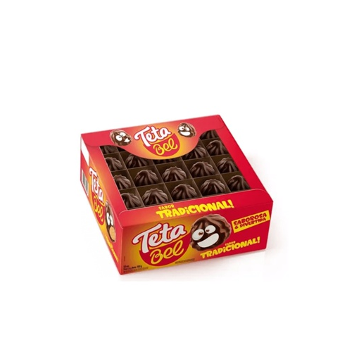 Teta Bel Tradicional Chocolate ao Leite - Display com 50 UN