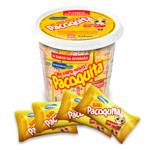 Paçoca Paçoquita Rolha Santa Helena - Pote com 50UN