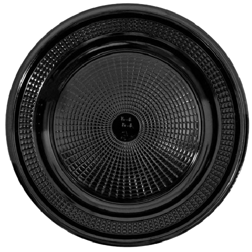 Prato Raso Descartável Trik Trik Preto 15CM - Embalagem com 10 UN