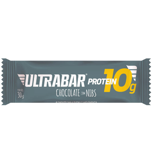 Barra Ultrabar Protein Chocolate Nibs - Embalagem com 30G