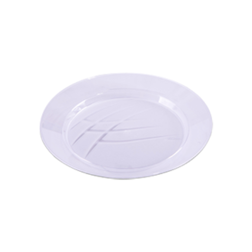 Prato Redondo Acrílico Médio Prafesta Cristal 15CM - Embagem com 10UN