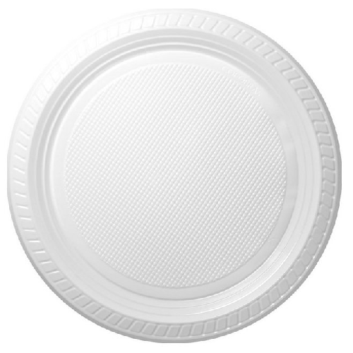 Prato Raso Descartável Copobras Branco 21CM - Pacote com 10 UN