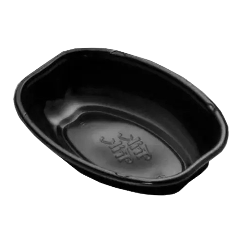 Cumbuca Oval Descartável Trik Trik Preto 15x11CM - Pacote com 10 UN