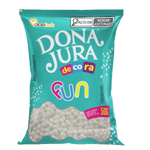 Dona Jura Confeito Decora Fun Perola 50G
