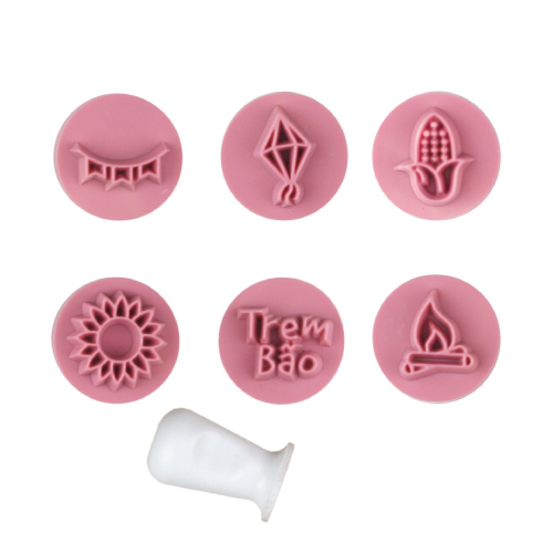 Carimbos para Doces Juninos BlueStar 2CM - Kit com 7 Peças