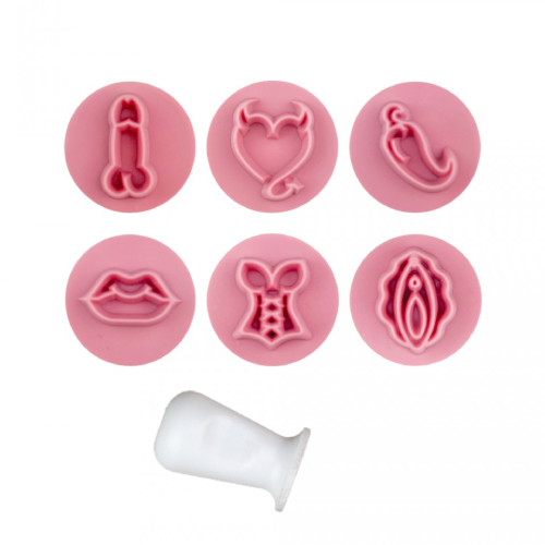 Carimbos para Doces Eróticos BlueStar 2CM - Kit com 7 Peças