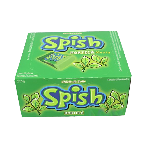 Chiclete Spish Sabor Hortelã - Embalagem com 160G