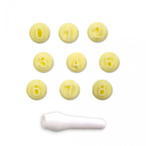 Carimbos para Doces Números BlueStar - Kit com 9 Peças
