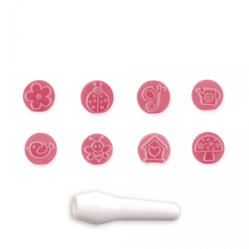 Carimbos para Doces Jardim Encantado BlueStar - Kit com 9 Peças
