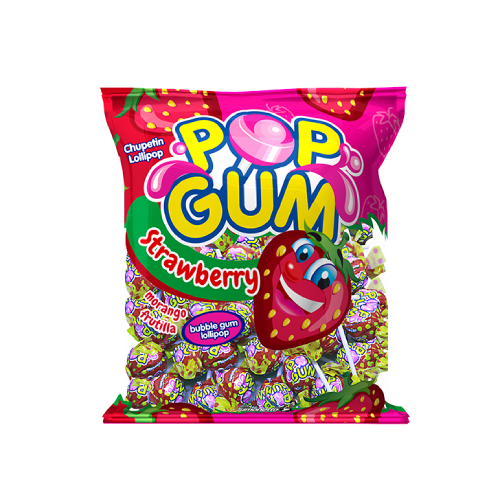 Simoneto Pirulito Pop Gum Morango 500G