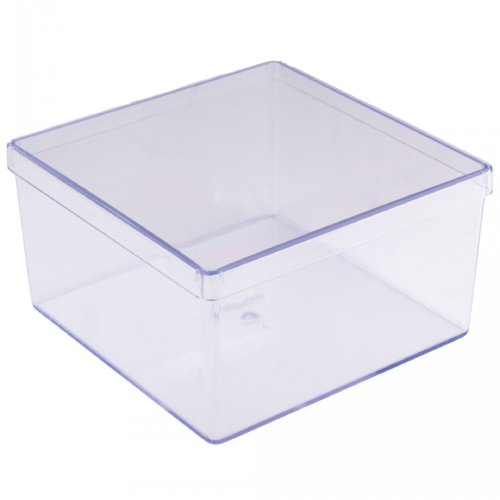 Cake Box Cristal Quadrada com Tampa 1,5L