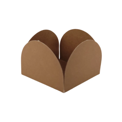Porta Forminha 4 pétalas Marrom NC Toys - Pacote com 50UN