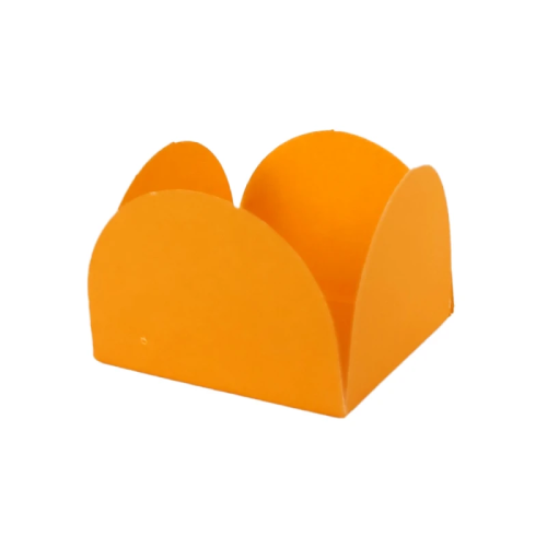 Porta Forminha 4 pétalas Laranja NC Toys - Pacote com 50UN