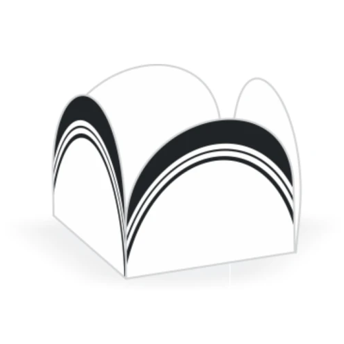 Porta Forminha 4 pétalas Francesinha Preto NC Toys - Pacote com 50UN