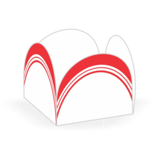 Porta Forminha 4 pétalas Francesinha Vermelho NC Toys - Pacote com 50UN